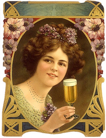 Lovely St Paddy's Girl having a 'wee bit o refreshment'